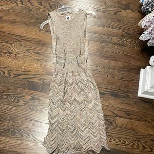 Missoni Beige and Silver Mini Dress